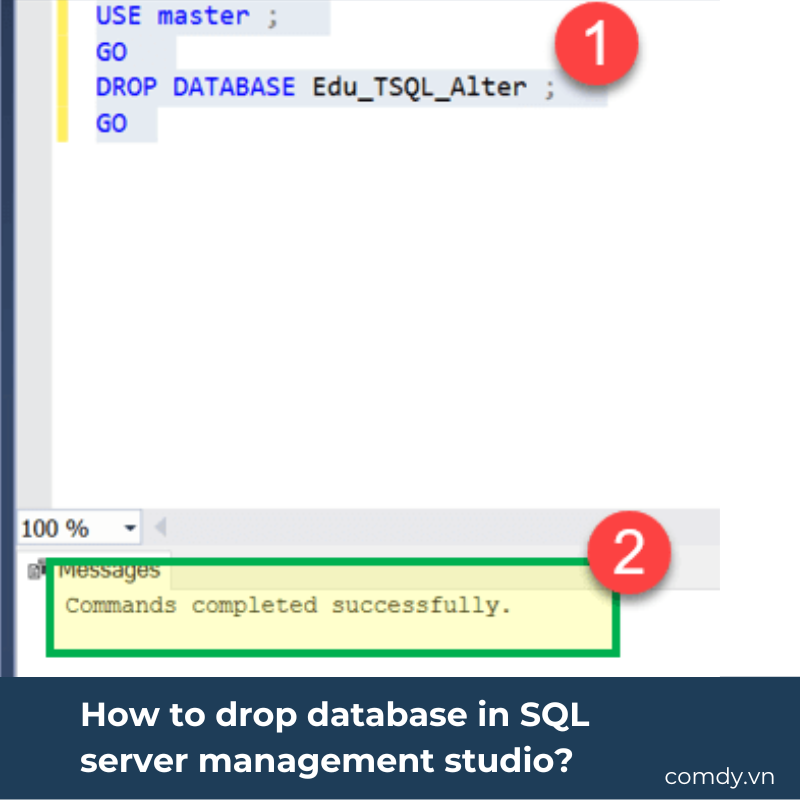 How to drop database in SQL server management studio