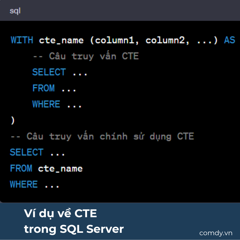 Ví dụ về CTE trong SQL Server