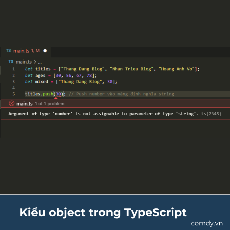 Kiểu object trong TypeScript