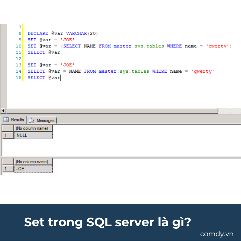 Set trong SQL server là gì