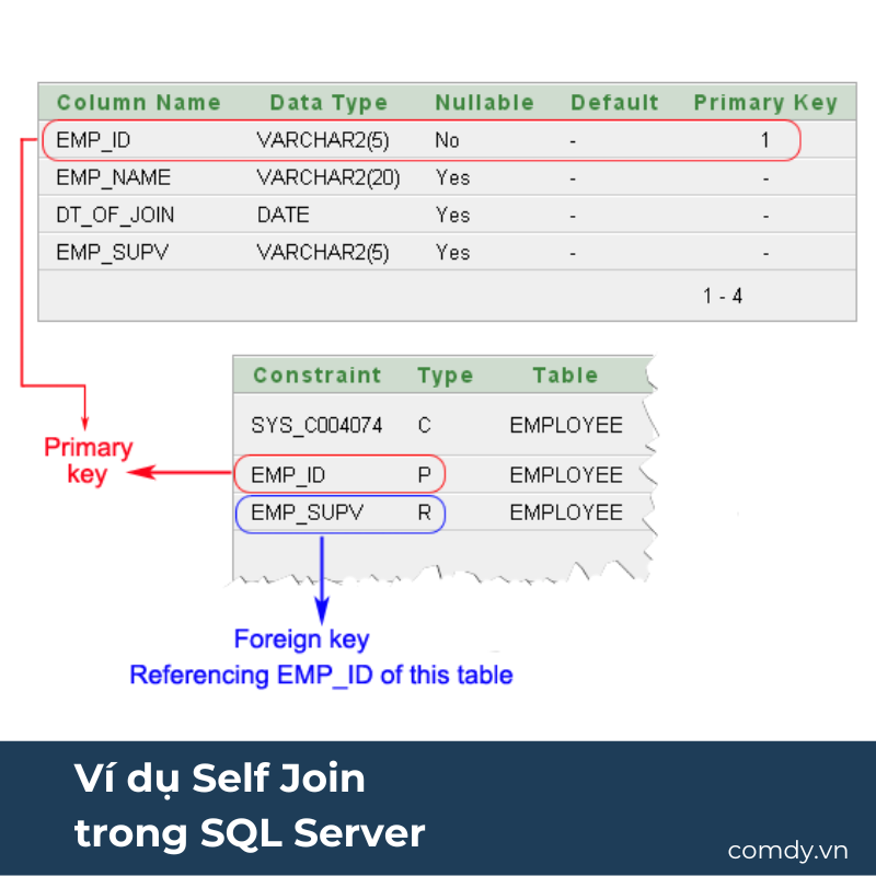 Ví dụ Self Join trong SQL Server